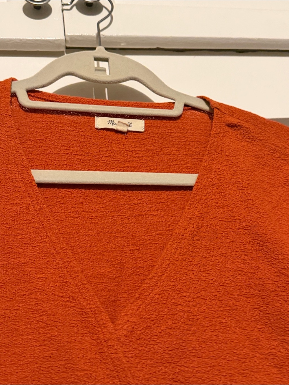Madewell Short-Sleeve Wrap Top in Rust - Picture 5 of 7
